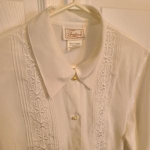 🌟Vintage Classic White Blouse Size 12 - Like New